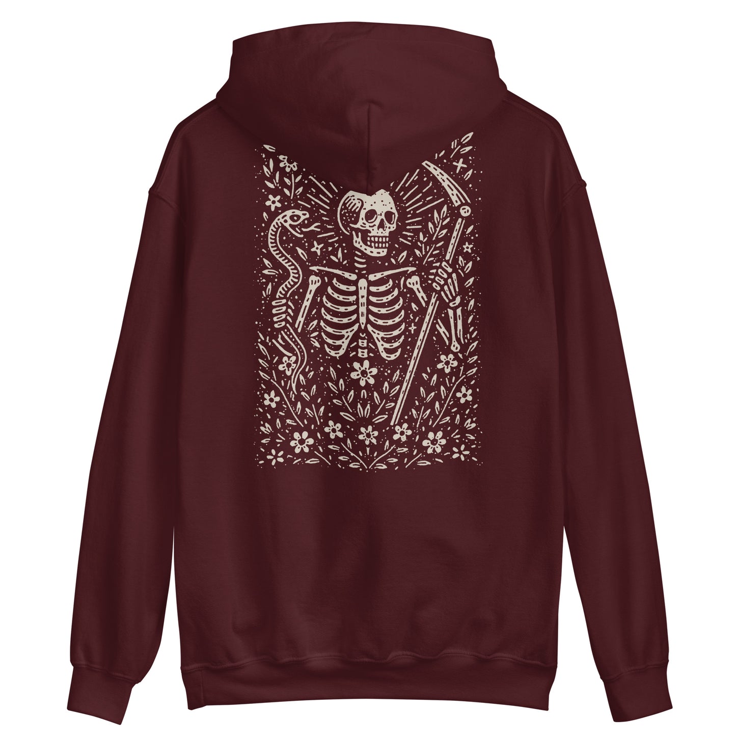 The snake & scythe! hoodie (Front & Back Print)