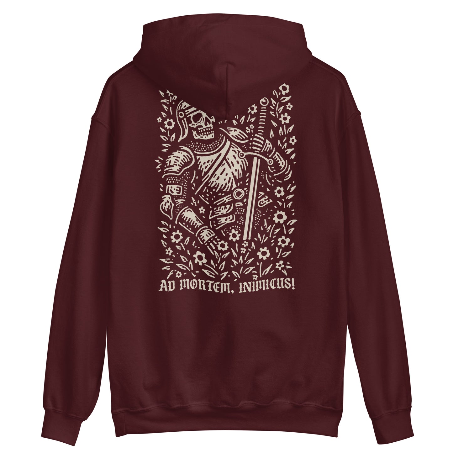 Ad mortem, inimicus! hoodie (Front & Back Print)